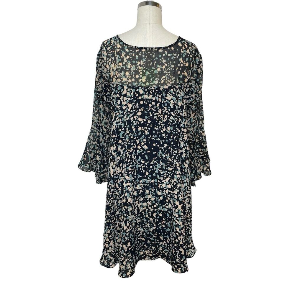 NWT Anthropologie Paper Crown Droplets Dress A-Line Pullover 3/4 Bell Sleeve MP - Picture 8 of 14